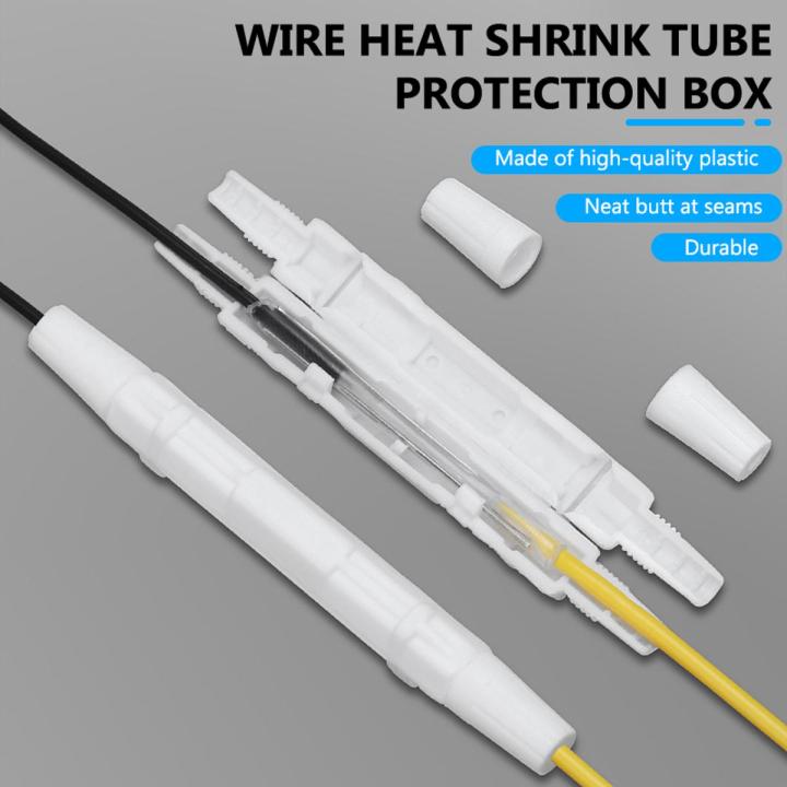 10pcs Fiber Optic Fusion Protection Round Box for Drop Cable Optic Fiber Fused Encounter