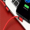 L-Shaped Android Quick & Fast 90 Degree Gaming Charging and Data Transmission Red/black Androied Cable (E.S.STAR). 