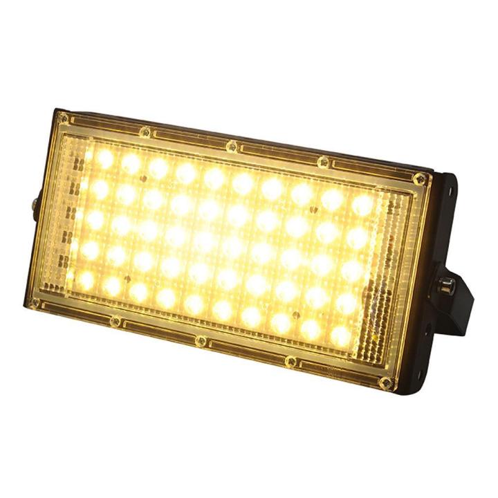 Flood Light yellow, Warm,  3800LM Waterproof IP65 For Outdoor AC 220 50W LED