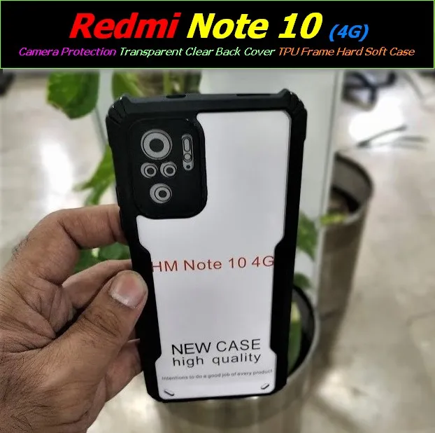 iPaky%20Design%20Case%20For%20Redmi%20Note%2010%20(4G)%20AIRBAG%20Shockproof%20Case%20Transparent%20Clear%20Back%20Cover%20TPU%20Frame%20Hard%20Soft%20Case%20-%20Image%204