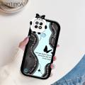 Hontinga for Realme C21 Back Cover Fashion Butterfly Phone Case Monster Lens Camera Protection TPU Cover. 