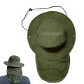 Boonie Hats Men Women Bucket Hat Neck Flap Hat For Outdoor Huntiing Hiking Sports Outdoor Hiking & Fishing Sun Protector Cap - Black. 