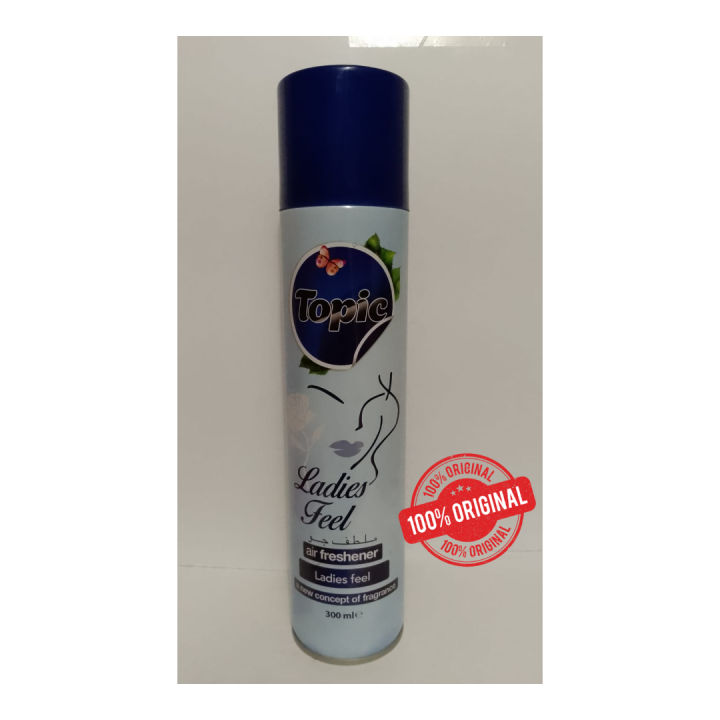 Topic Branded Air Freshener Ladies Feel 300 ml Room Spray Car Air Freshener Room Freshener, Air Freshener for Room, Room Fragrance, Bathroom Air Freshener, Air Freshener Spray Bathroom Freshener Air Freshener Room Fragrance Car Air Freshener Long-lasting