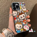 Cute Pop Mart Labubu Couple Metal Lens Case Redmi 10 12 9C 10C 13C 12C 9 10A 9A 9T A1 Note 9 11s 10 12 8 13 10s 11 Pro Poco M3 C65 M6 C55 Pro Cartoon Toy Story Little Monster Case. 
