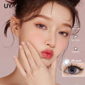 ZEBF--UYAAI Color Contact Lenses Gray Blue Brown Natural Two-piece Color Lens Eyes for Yearly Use. 