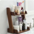 Multipurpose Wooden Countertop Organizer, Small - 2 Layer Cosmetics Organizer for Dresser, Easy Assembly - Natural Color. 