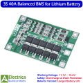 3S 12V 10A/20A/25A/40A/60A Li-ion Battery BMS Protection Board for 18650 Rechargeable Cells, Overcharge & Short Circuit Safety Module by Electrica. 