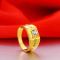Gentleman Temperament Plated 24K Gold/Silver Ring For Men Wedding Rings Gold. 