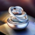 Crystal Ball Rotating Solar Powered Car Dashboard Air Freshener Perfume. 