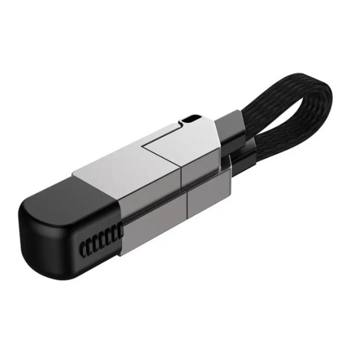 6In1 Multifunctional Fast Charging Cable Keychain PD for 27W Android TYPE-C 100W Charging Data Cable B Durable