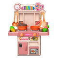 Dora Frozen Kitchen Toy Set For Kids Girls With Real Water Sound Lights Effect Pretend Play Cooking Set. 