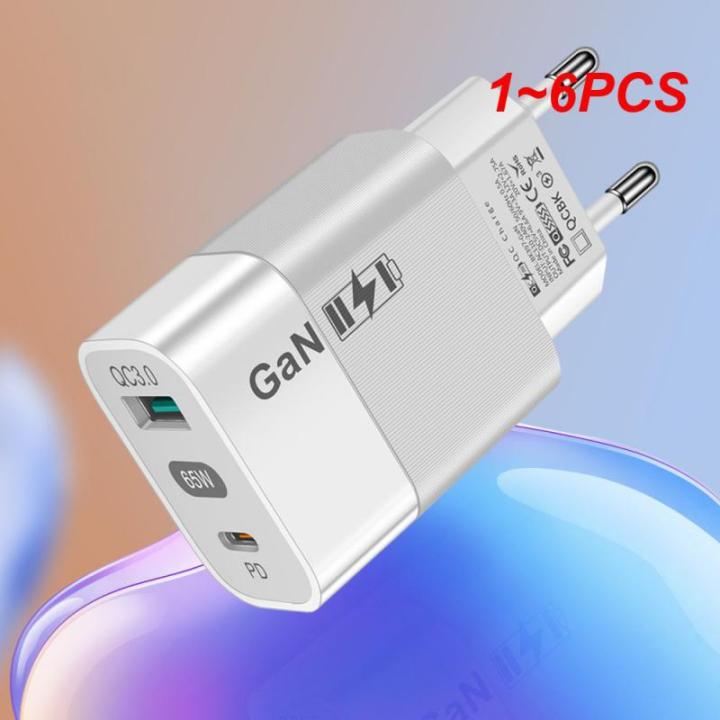 1~6PCS GaN USB C Charger Quick Charge 3.0 Type C PD Fast USB Charger For 14 13 12 Max Galaxy S23 Ultra