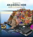 Fosmon 3-Port HDMI Switcher, HDR, HDMI 2.0, HDCP 2.2, 4K@60HZ 1080p Wall Mountable HDMI Switcher [Metallic Alloy Plug  Nylon Braided Pigtail Cable] Compatible with  TV 4K, HDTV. 