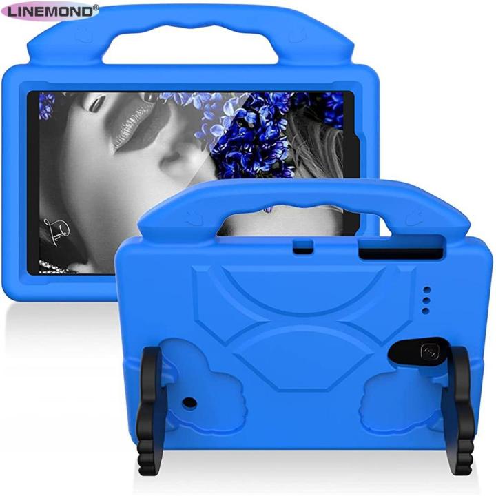 Tablet Case Cover for Samsung Galaxy TAB 4 8.0#34; T330/T331 Tablet Case for Kids Shockproof Lightweight EVA Dropproof Impact Resistance Protective Handle Stand Cover Case for Tablet (Color : Blue)