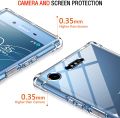 For Sony Xperia XZ1 Back Cover Shockproof Transparent Soft TPU Silicone Protector Phone Case with Shock Absorption Bumper Corners. 