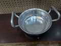 Adonized Aluminum  Small Round Wok Casserole Pot Karahi with Lid 700 Grams Cooking. 