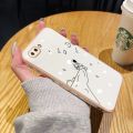 JIUMOO For OPPO A3s Case Thin Side Edge Square New Design Phone Cases Plating Pattern Simple Line Astronaut Casing Full Back Cover Camera Protection Shockproof Softcase. 