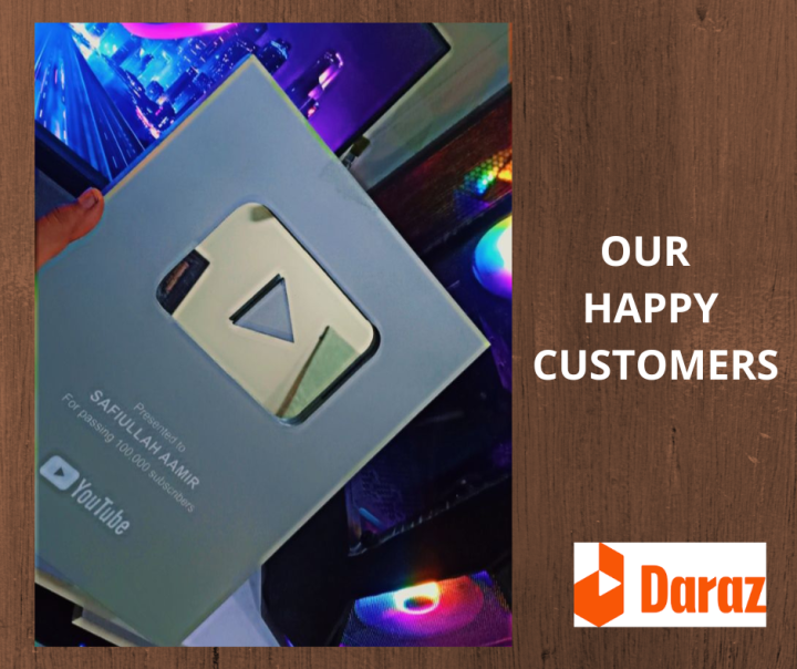 Silver Color Play Button