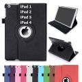 Case for i|Pad 2/3/4 Gen 360°Degree Rotating PU Leather Smart Flip Case Cover for Apple iPad 2 3 4 flip case Cover. 