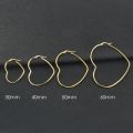 30mm-60mm Heart Earrings For Women Stainless Steel Exaggerate Big Hoop Earring Gold Color Hip Hop Rock Korea Fashion Jewelry. 