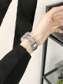 Silver Band For Apple watch 8 7 41mm 45mm 40mm 38mm 42mm 44mm for iWatch Ultra 49mm Series 7 6 5 se 4 3 2 1 Loop Strap Bracelet. 