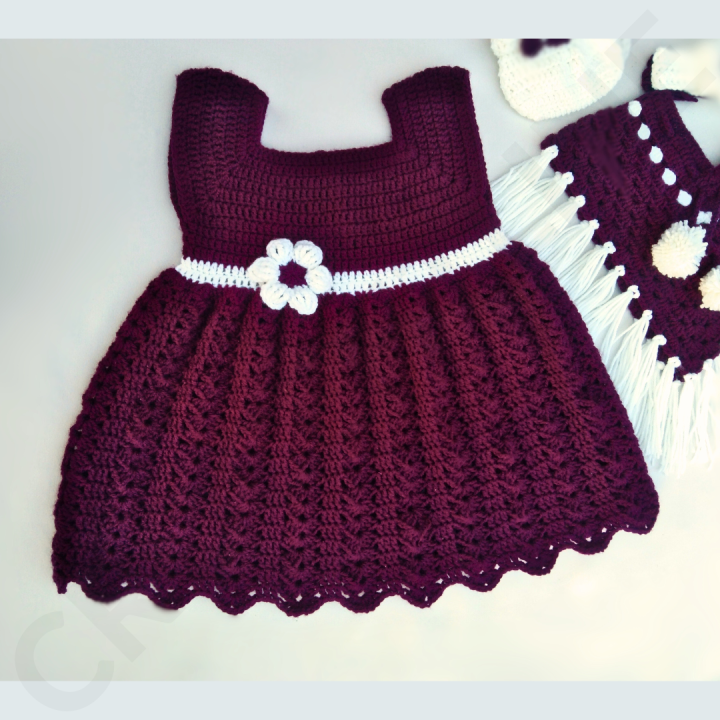 4%20pieces%20Crochet%20Woolen%20Dress%20set%20for%20baby%20girl%20%7C%20CrochetLine%20-%20Image%205