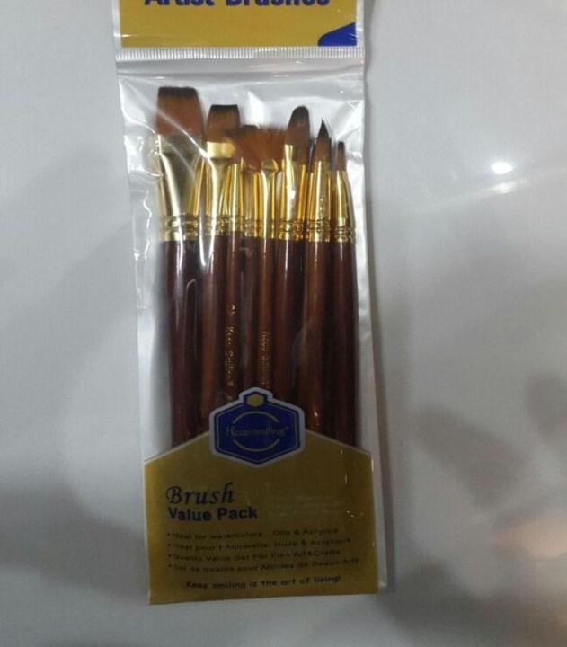 Short%20Handle%20Multi%20Painting%20Brush%20Set%2010%20Pcs%20For%20Painters%20-%20Image%202