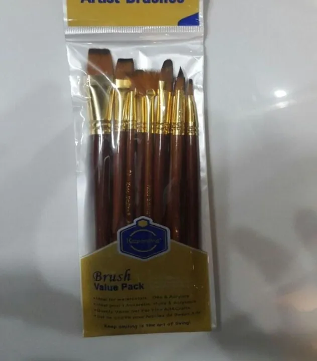 Short%20Handle%20Multi%20Painting%20Brush%20Set%2010%20Pcs%20For%20Painters%20-%20Image%202