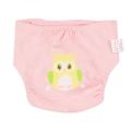Owl-character-washable-diapers-with-buttons-closure. 