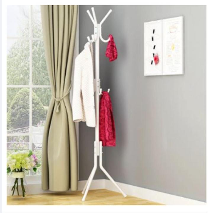 9 Hooks Coat & Hat Rack, Coat Hanging Stand, Tree Shaped Clothes Hanger Metal Coat Rack Steel Tube Space Saving Rack