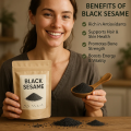 Black Sesame Seeds 100gram | 100gram Black Sesame Seeds | Organic Black Sesame Seeds 100gram | 100gram Kala Til for Cooking & Baking | Pure Black Sesame 100gram | Natural Black Sesame Seeds 100gram | Black Sesame. 