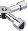 Meter Box Key Gas Key Meter Key 4-Way Multi-Functional Utilities Key for Electric Cupboard Cabinet Opening Key (Silver). 