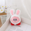 Cartoon Kirby Cute Pink Plush Doll Pendant Cross Dressing Rabbit Ear Bag Jewelry Soft Girl Birthday Gift Decorations Hot Selling. 