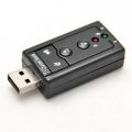 Mini External USB Sound Card 7.1 CH 3D Audio Adapter With 3.5mm Headset For PC Notebook-1 Piece. 