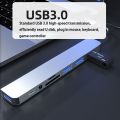 BYL-2218TU 8 in 1 USB + USB-C / Type-C to USB Multifunctional Docking Station HUB Adapter. 