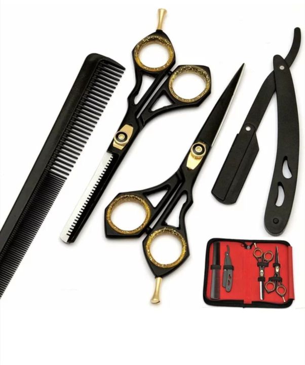 Barber%20Hair%20Cutting%20Scissors%20Set,%20Professional%20Haircut%20Scissors%20Thinning%20Shears%20Straight%20Edge%20Razor%20Barber%20Accessories%20Hair%20Trimming%20Kit,%20Hairdresser%20Tools%20Haircutting%20Shears%20Pro%20for%20Men%20Women%20-%20Image%204