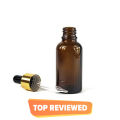 50ml Pack of 1 Empty Amber Glass Dropper Bottle for Essential Oil and Serum Essential Oil Refillable Drop Container. 
