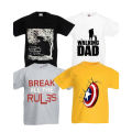 Pack Of 4 Cotton Printed Tshirts For Kids. 