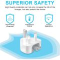 Duckhead Power Adapter Replacement for Apple MacBook, Macbook Air 11" Pro 13, 15, 17, MagSafe1, Magsafe2, iPhone, iPad, iPod – Premium Quality Duck head UK 3-Pin AC Adapter Plug. 
