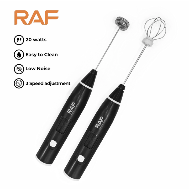 RAF 2 in 1 Rechargeable Coffee Beater & Egg Whisker R.322 – 3 Speeds & Digital Display