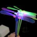[Random Color] LED Propeller Luminous Flying Fan Toy / Classic Childhood Bamboo Dragonfly Toy / Hand Rubbing Dragonfly Flying Toy. 