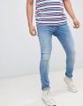 Denim Jeans For Men (Color Light Blue), Stretchable, Narrow, Skinny, Party Wear, Comfortable, (Premium Quality) - Stay Stylish. 