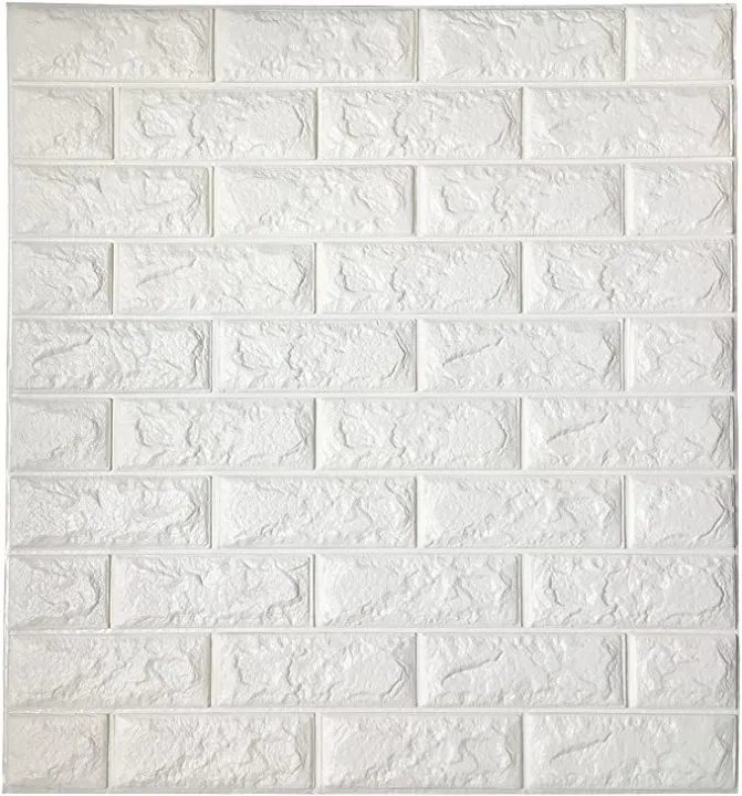 3D Brick Wall Stickers Self Adhesive Wallpaper Sheets 3mm Peel and ...