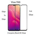 Vivo Y95 Full Black 9D5D6D10D11D21D Tempered Glass Screen Protector Full Glue Edge To Edge For Vivo Y95. 