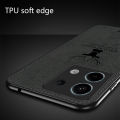 Biruiqu For Xiaomi Redmi Note 13 Pro Hybrid Soft TPU Deer Pattern Leather Shockproof Case Cover. 