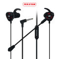 Maxon G-01 High-Quality Gaming Handfree- Heavy Bass - In-Ear Gaming Earphones for Pubg/Cs/Cod/Fortnite- 360° Flexible Mic- Noise Cancelling Gaming Headset- Compatible For All Smartphones. 