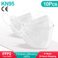 Adult Fish Shape Certified KN95 FFP2 Mask 4 Layers Black Fabric Mascarillas Mouth FPP2 Face Mask KN95 Filter Respirator ffp2mask. 