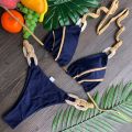 Bathing Suit Eye-catching Bikini Bra Panty Set Summer Beachwear. 