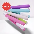 20W Yellow Mini Ceramic Flat Iron Mini Hair Straightener and Curler for Women. 