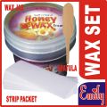 Emily ready to use hair removal wax cream herbal lemon honey blackberry milky creamy wax finger wax halawa wax Brazilian wax Italian wax skin tightening wax set creamy wax jar 450g with Wax Applicator Wooden Spatula and White Non-Woven Cotton 25 Strips. 